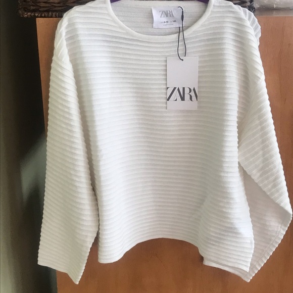 Zara Other - Zara Girls NWT 9/10 Textured Cream Boxy Sweater
